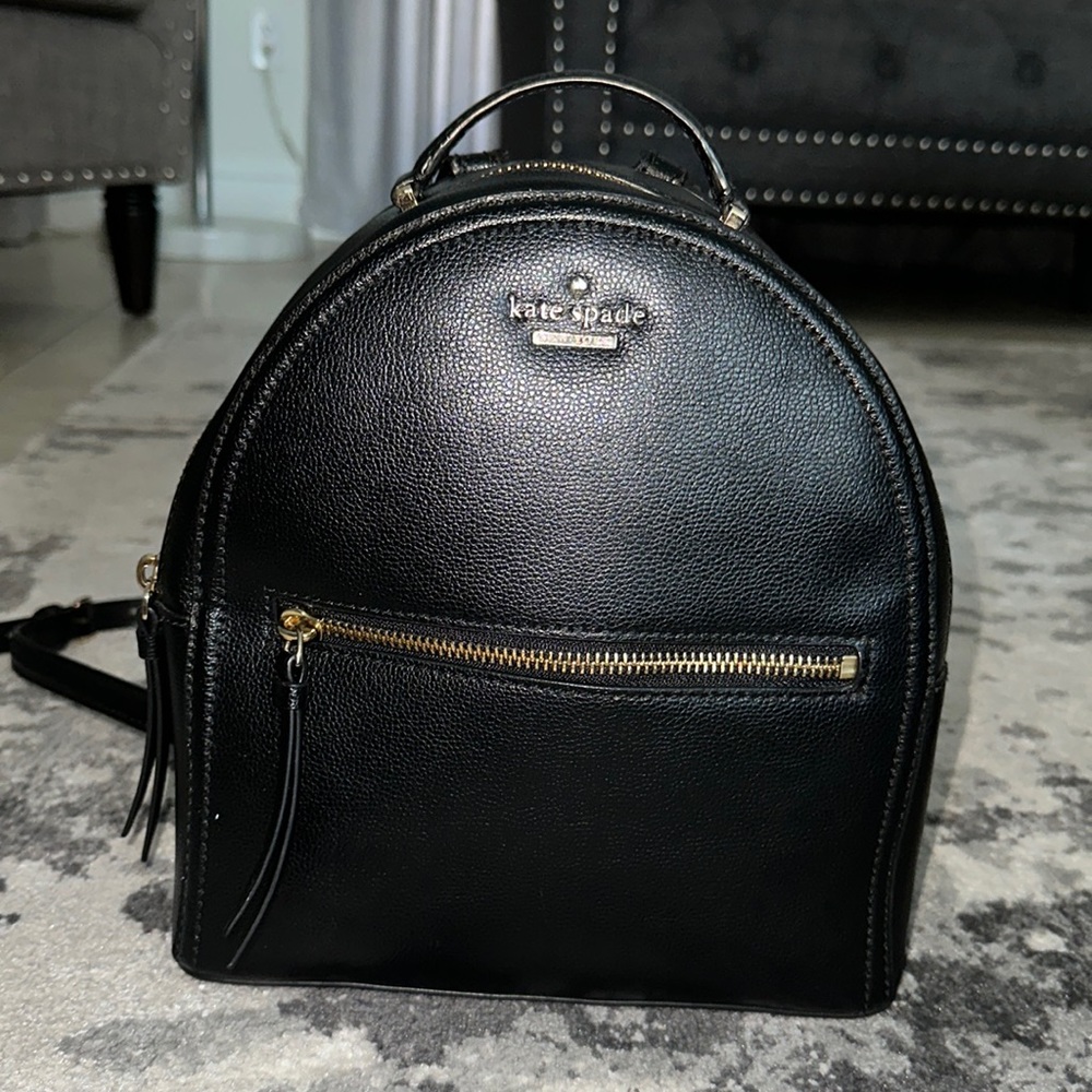Kate Spade Black small leather backpack